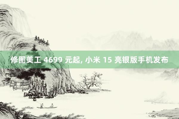 修图美工 4699 元起, 小米 15 亮银版手机发布