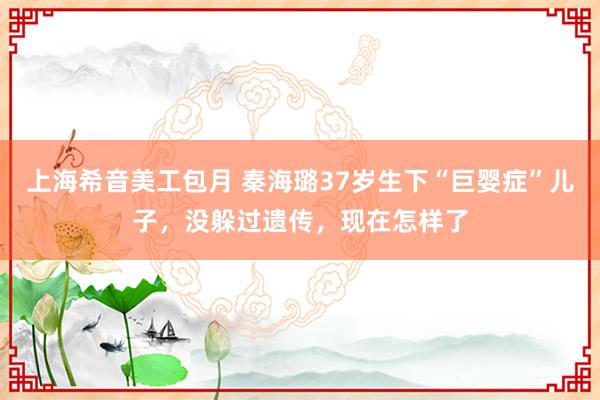 上海希音美工包月 秦海璐37岁生下“巨婴症”儿子，没躲过遗传，现在怎样了